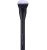 Na zdjęciu widoczny jest pędzel INIKA Organic Cheek Topper Brush. Ma gęste, miękkie, syntetyczne włosie o zaokrąglonym kształcie trzonek pędzla wykonany jest w eleganckim matowym, czarnym wykończeniu, z nazwą marki