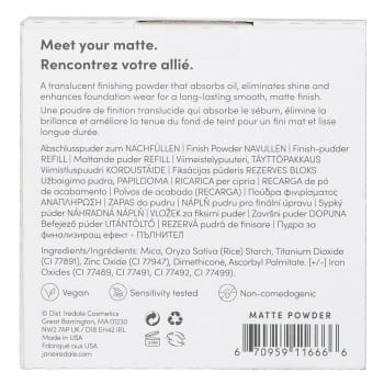JANE IREDALE PureMatte Finish Powder REFILL - transparentny, matujący puder prasowany do wykończenia makijażu 10 g