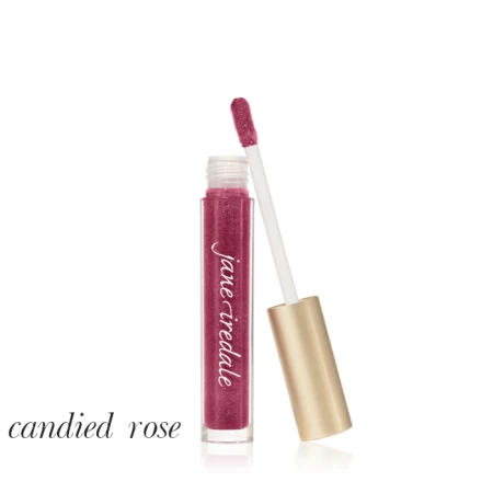 Ten błyszczyk HydroPure Hyaluronic Lip Gloss w odcieniu Candied Rose marki jane iredale:      to chłodny, malinowo-różowy kolor z pięknym połyskiem,      zawiera subtelne drobinki rozświetlające