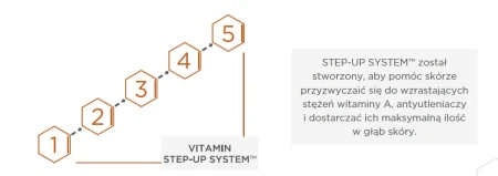 Grafika informacyjna, opisująca dlaczego stworzono VITAMIN STEP UP SYSTEM  w marce Environ.