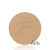 Okrągły, prasowany puder do twarzy marki Jane Iredale w odcieniu Latte: średni beż z ciepłym, karmelowym podtonem z wytłoczonym logo Jane Iredale.