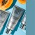 Trzy srebrne tubki Instytutum Triple Action Resurfacing Peel leżą na niebieskim tle, obok połówki owocu papai. Produkt złuszczający z kwasami, enzymami i mikroziarenkami wygładza i odnawia skórę. Po prawej stronie znajduje się niebieski pasek.