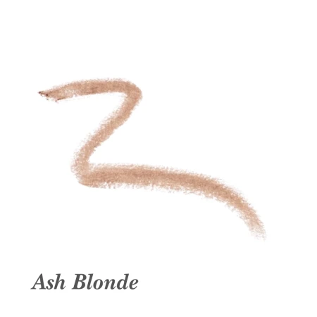 Na zdjęciu widzimy próbkę jane iredale PureBrow™ Brow Powder w odcieniu Ash Blonde. Kolor jest neutralny, chłodny jasnobrązowy odcień idealny do wypełniania i modelowania brwi o jasnym lub popielatym tonie.