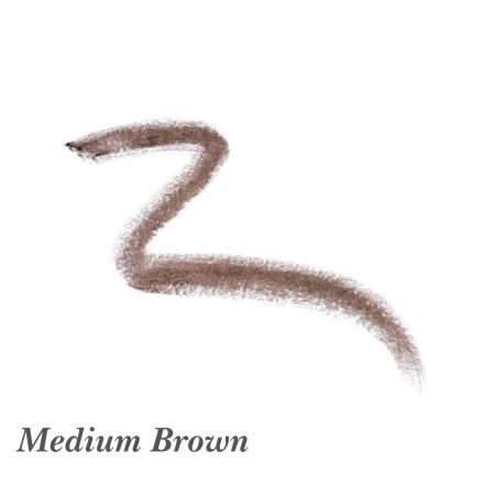Na zdjęciu widzimy próbkę jane iredale PureBrow™ Brow Powder w odcieniu Medium Brown. To średni brąz o chłodnym, neutralnym tonie. Idealnie sprawdza się u osób o średnich i ciemniejszych włosach.