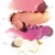 Na zdjęciu widoczne są cztery odcienie balsamów do ust (lub pomadek pielęgnacyjnych) marki jane iredale, przedstawione w formie rozsmarowanych próbek z miniaturowymi fragmentami sztyftów. Odcienie mają nazwy: Flirt, Buff, cruch, sheer