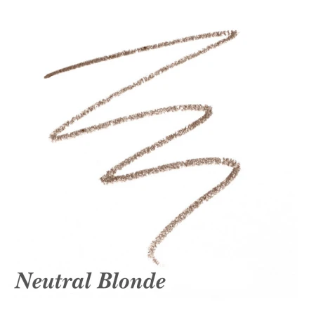 Próbka koloru kredki do brwi Jane Iredale PureBrow Precision Pencil Neutral Blonde – neutralny, średni odcień blondu z delikatnym beżowym podtonem. Świetny dla jasnych i średnich blondynek, które szukają subtelnego, naturalnego efektu.