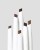 Na zdjęciu zestaw sześciu kredek do brwi Jane Iredale PureBrow Shaping Pencil w różnych odcieniach.   Skośne, trójkątne końcówki, do precyzyjnego modelowania i wypełniania brwi.