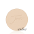 Okrągły, prasowany puder do twarzy marki Jane Iredale w odcieniu Amber - jasny do średniego beż z ciepłym, morelowo-złotym podtonem z wytłoczonym logo Jane Iredale.