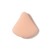 Na zdjęciu jest gąbka do makijażu marki jane iredale,  służąca do nakładania podkładu.  beżowy materiał,  trójkątny kształt – idealny do precyzyjnej aplikacji w okolicach oczu i nosa,  satynowa tasiemka z logo jane iredale ułatwiająca chwyt.