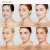 To zdjęcie to tabela odcieni podkładu Jane Iredale Skintuition SPF 30 Radiance-Boosting Liquid Foundation. Pomaga dobrać odpowiedni kolor produktu do odcienia i podtonu skóry dzięki pokazaniu twarzy modelek w różnych odcieniach.