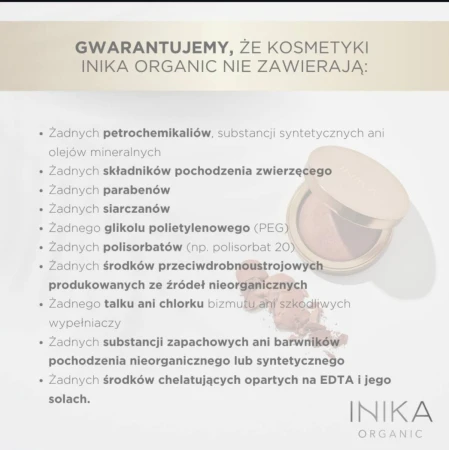 INIKA ORGANIC Loose Mineral Foundation SPF25 TRUST - wegański, sypki puder mineralny z ochroną przeciwsłoneczną 8 g
