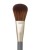Zbliżenie na pędzel  Powder Complexion Brush -  pokazuje włosie z bliska. Kolorystyka: głęboki kasztanowy brąz u nasady, przechodzący w cieplejszy, miodowo-karmelowy ton ku końcówkom, naturalny efekt gradientu.
