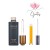 Na zdjęciu znajduje się produkt marki INIKA Organic o nazwie Radiant Glow Veil. elegancka butelka z matowego, ciemnego szkła z metaliczną, złotą nakrętką i Lip Serum Gratis.