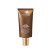 Na zdjęciu jest produkt INIKA Tinted Natural Sunscreen SPF50+ w brązowo-złotej tubie z matowym wykończeniem i złotą zakrętką. Na opakowaniu znajdują się informacje na temat produktu.