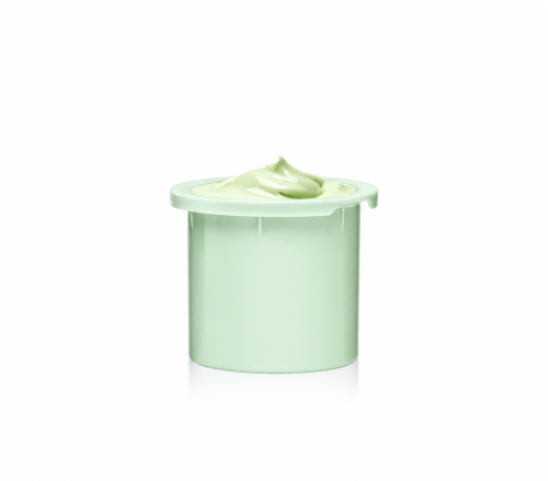 Grafika przedstawia wymienny wkład do kremu INSTYTUTUM SuperBiotic Regeneration Cream na białym tle. Jasnozielony pojemnik wypełniony jest kremową formułą o gładkiej konsystencji.
