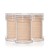 Na zdjęciu widać zestaw 3 uzupełniających wkładów  jane iredale amazing base REFILL. Trzy wkłady z pudrem ochronnym SPF 20 (chroniącym przed promieniowaniem UVA/UVB PA+++),  opakowanie zbiorcze w minimalistycznym stylu.