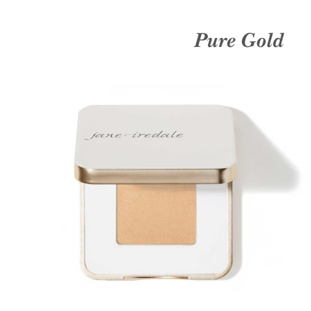 Cień do powiek Jane Iredale PurePressed Eye Shadow Single w odcieniu Pure Gold. Klasyczne złoto o ciepłym tonie i subtelnym połysku. Idealny do rozświetlania powieki, wewnętrznego kącika oka lub jako akcent na środku ruchomej powieki.
