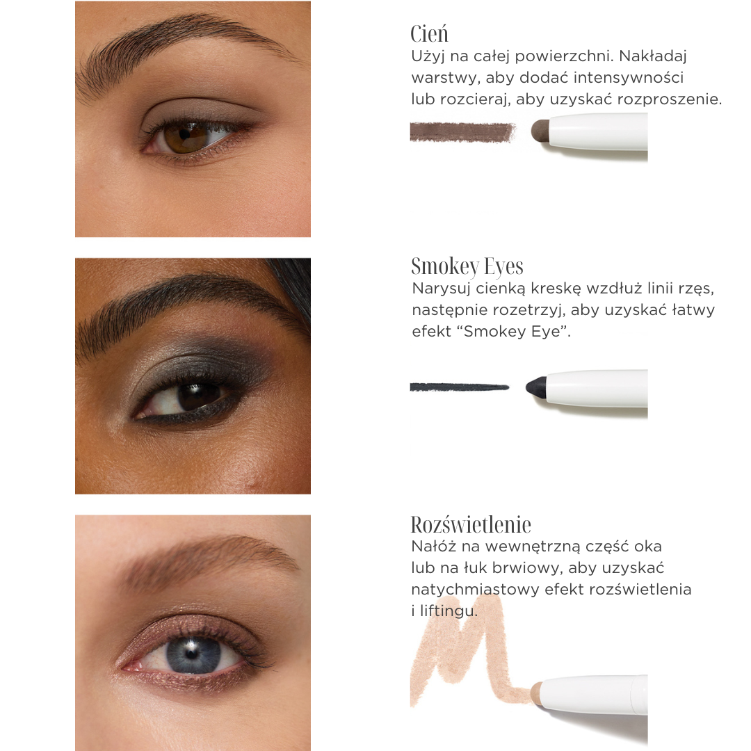 JANE IREDALE ColorLuxe Eye Shadow Stick ALABASTER - wszechstronny kremowo-pudrowy cień do powiek w sztyfcie 1,4g