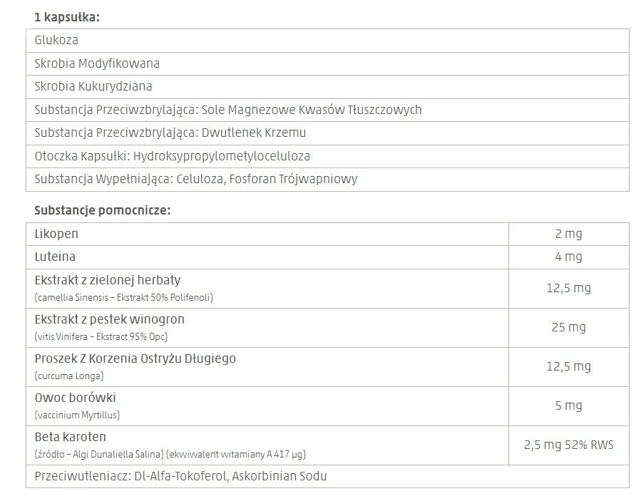 ANP Skin Antioxidant - suplement z antyoksydantami dla ochrony skóry przed działaniem promieni UV i zanieczyszczeniami środowiska, 60 kapsułek