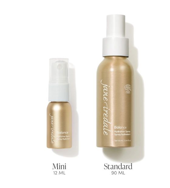 JANE IREDALE Hydration Spray Balance – MINI nawilżająca, utrwalająca woda mineralna do skóry mieszanej i tłustej 12 ml