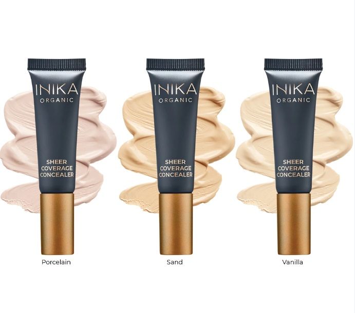 INIKA ORGANIC  Sheer Coverage Concealer SAND - wegański, mineralny korektor w płynie 10 ml