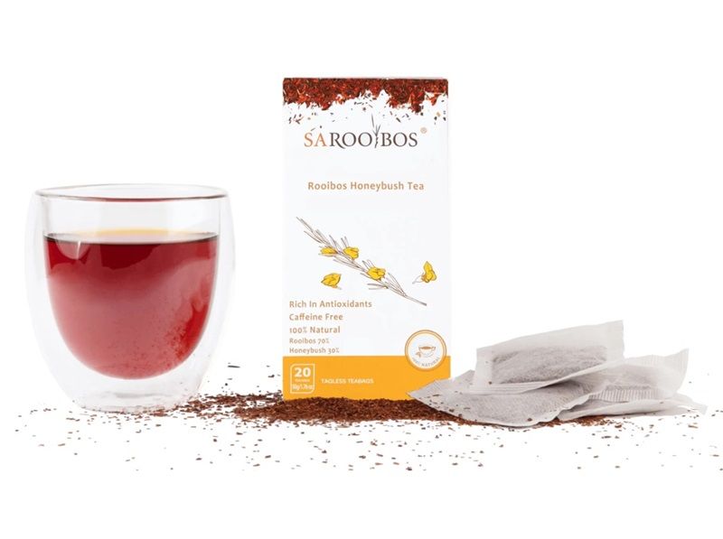 SA ROOIBOS - organiczna herbata Rooibos Honeybush Tea, bez kofeiny, bogata w antyoksydanty, 20 saszetek