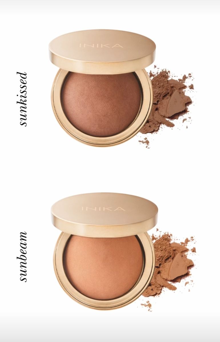 INIKA ORGANIC Baked Mineral Bronzer SUNBEAM - wegański, mineralny bronzer do konturowania twarzy 8 g 