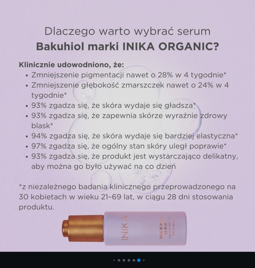 INIKA ORGANIC Bakuchiol Serum - wegańskie serum anti aging z bakuchiolem 30 ml