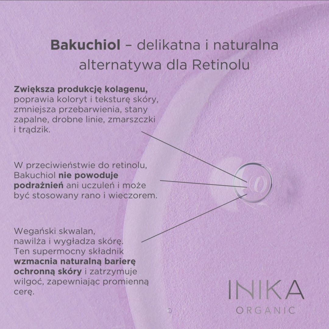 INIKA ORGANIC Bakuchiol Serum - wegańskie serum anti aging z bakuchiolem 30 ml