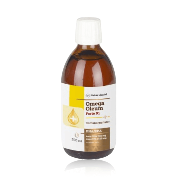 NATURDAY Omega Oleum Forte IQ + D3 – Immunoregulator kwasy DHA, EPA – 300 ml