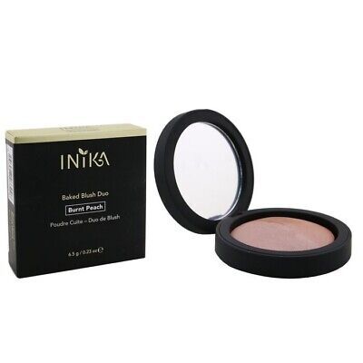 INIKA ORGANIC Mineral Baked Blush Duo BURNT PEACH - wegański, mineralny róż do policzków 6,5 g 