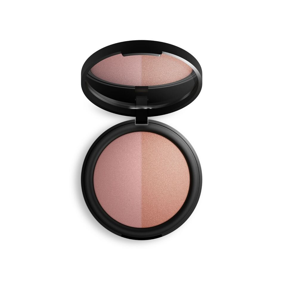 INIKA ORGANIC Mineral Baked Blush Duo BURNT PEACH - wegański, mineralny róż do policzków 6,5 g 