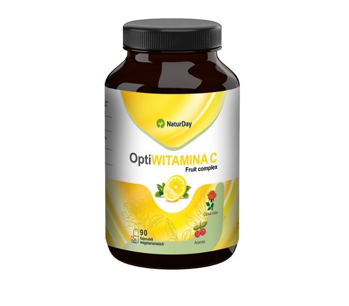 NATURDAY - Opti Witamina C Fruit complex - 90 kapsułek