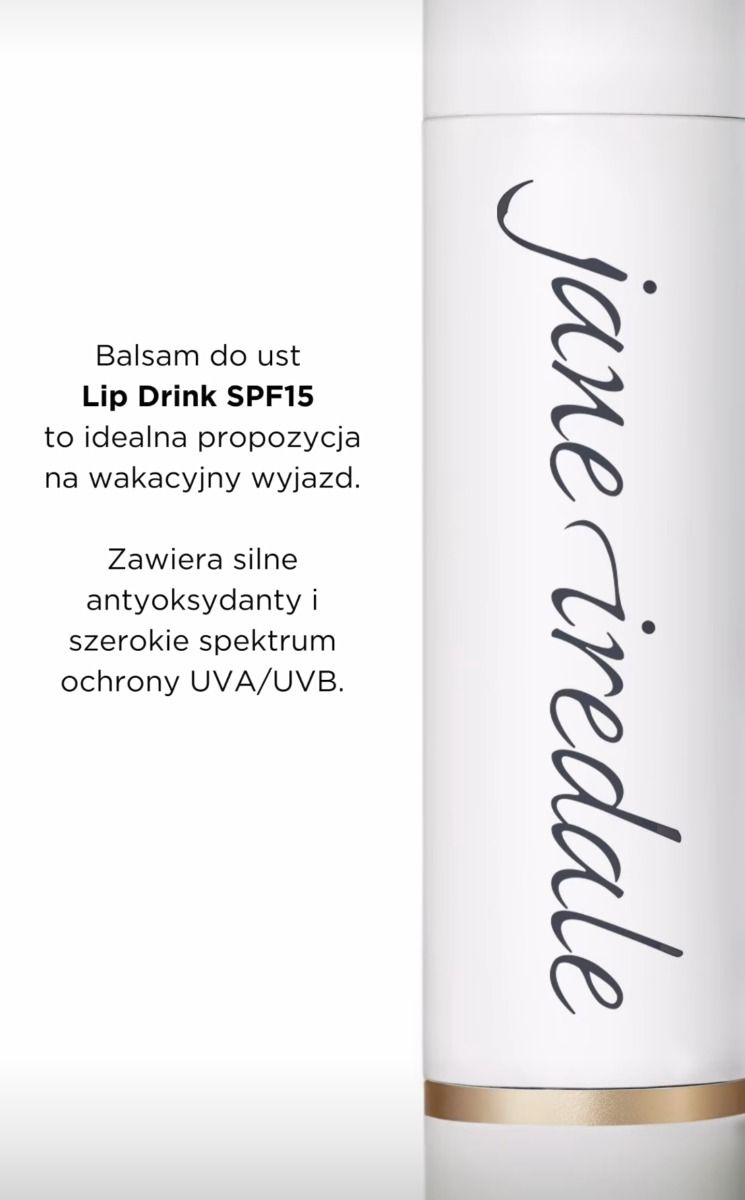 JANE IREDALE Lip Drink SPF 15 - nawilżający, regenerujący balsam do ust z SPF 15 4g 