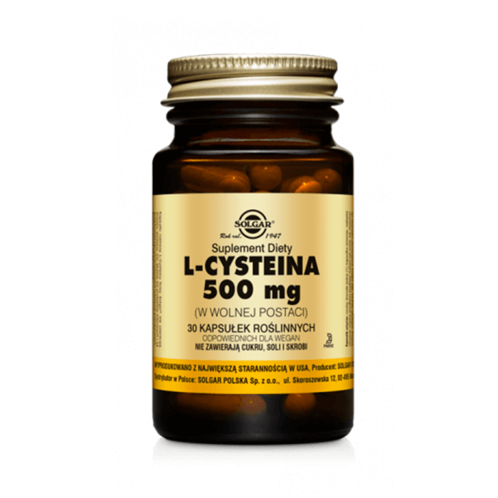 Solgar L-cysteina 500 mg 30 kapsułek