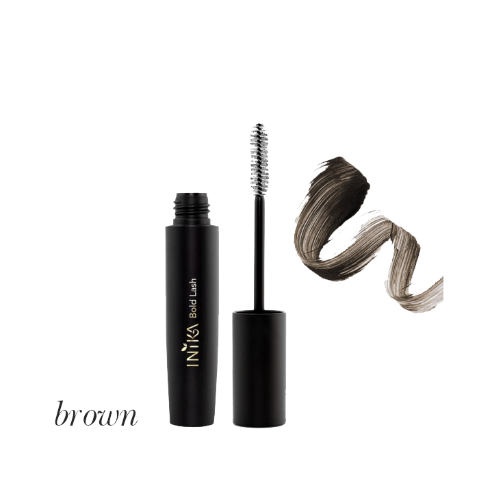 INIKA ORGANIC Bold Lash Mascara BROWN - wegański, pogrubiający tusz do rzęs, 13 ml