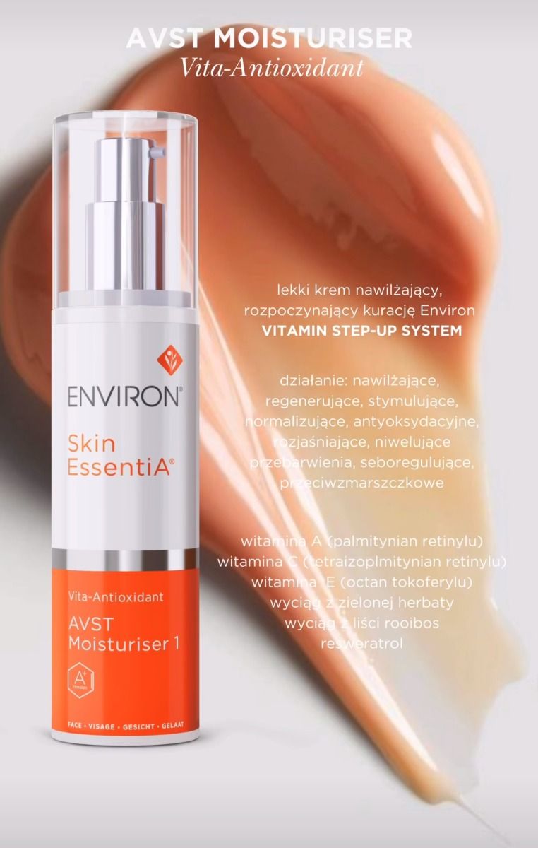 ENVIRON Vita-Antioxidant AVST Moisturiser 1 - lekki krem nawilżający z witaminą A, peptydami i antyoksydantami 50 ml