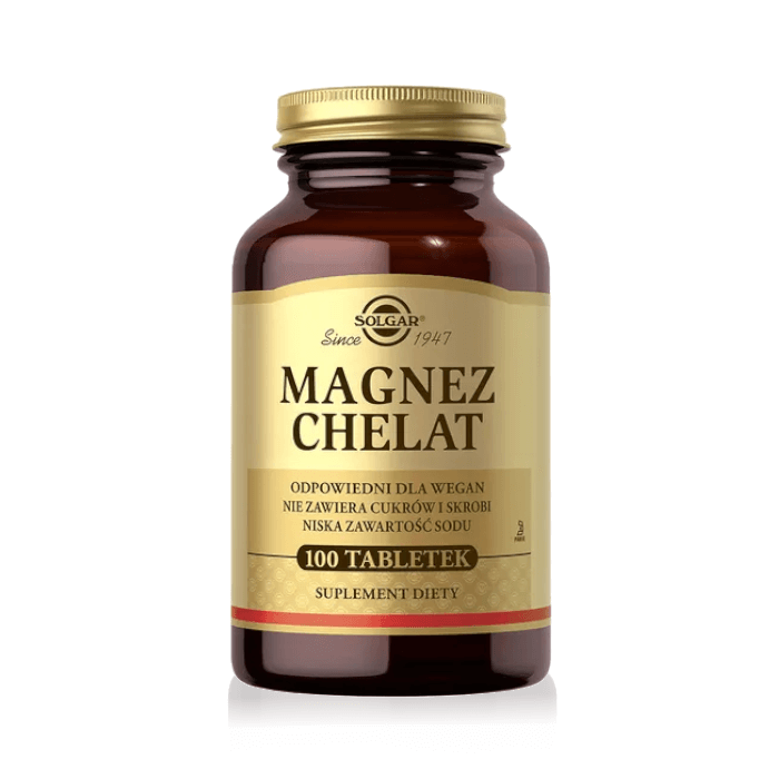 Solgar Magnez chelat aminokwasowy 100 tabletek