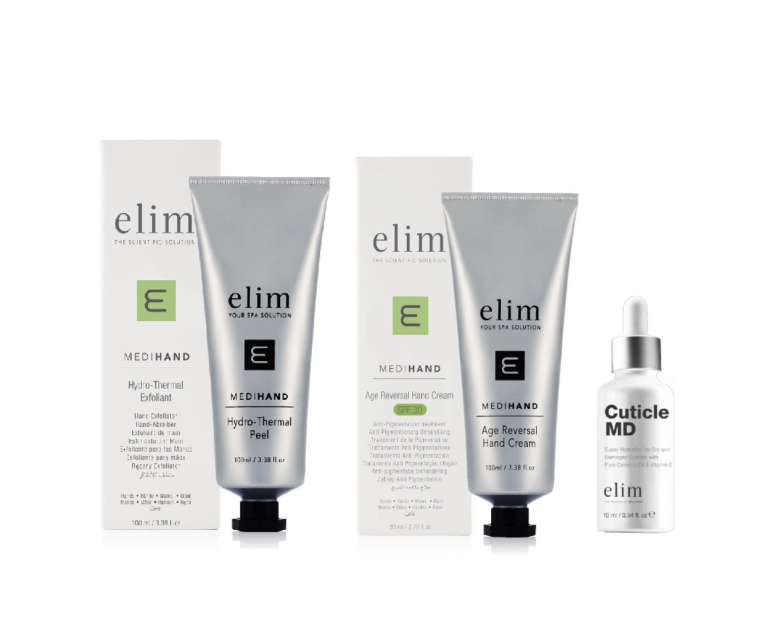 ELIM zestaw - 3 pielęgnujące kosmetyki do codziennej pielęgnacji i przed manicure